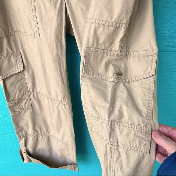 MICHAEL MICHAEL KORS KHAKI CARGO PANTS ROLL TAB CUFFS SIZE 6 NWT - Picture 5 of 9